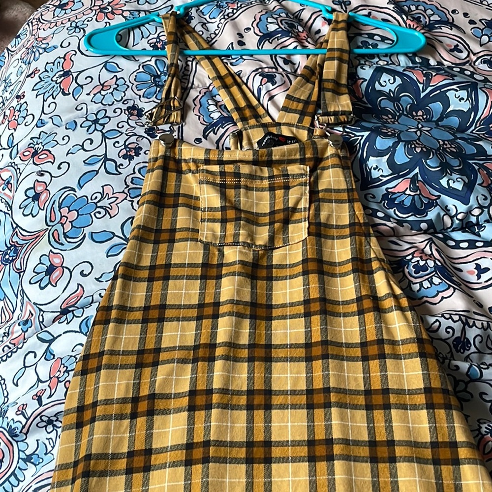 Yellow and black overall dress